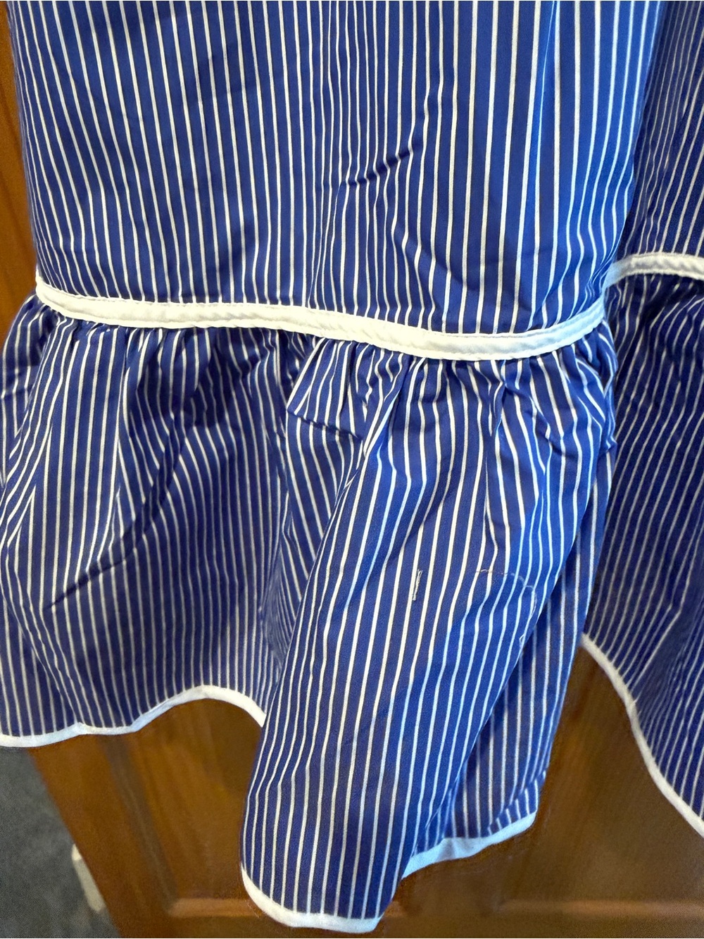 NWT! Umgee Blue Striped Ruffle Dress - Picture 4 of 4